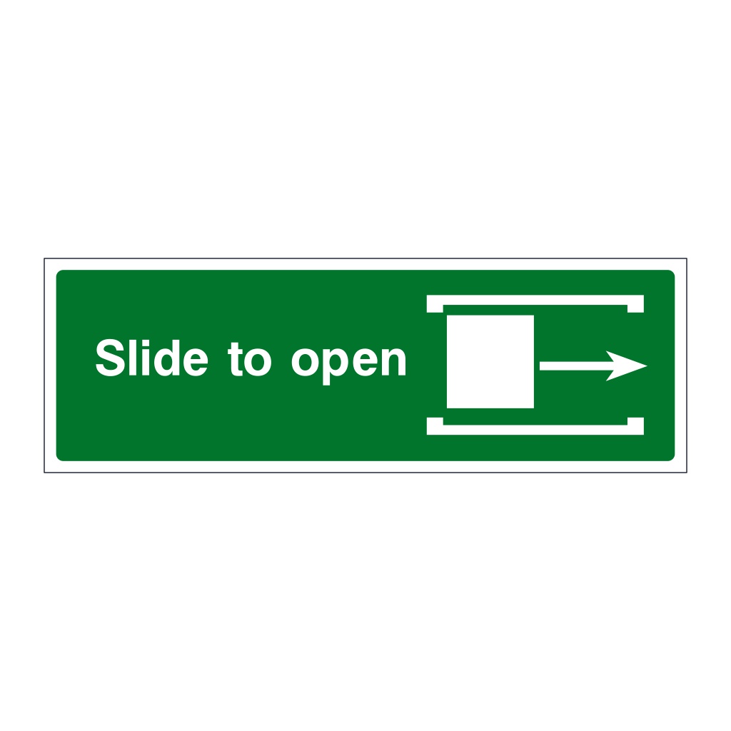 Slide to open arrow right sign