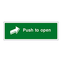 Push to open open sign