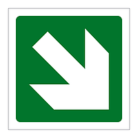 Directional arrow down right sign