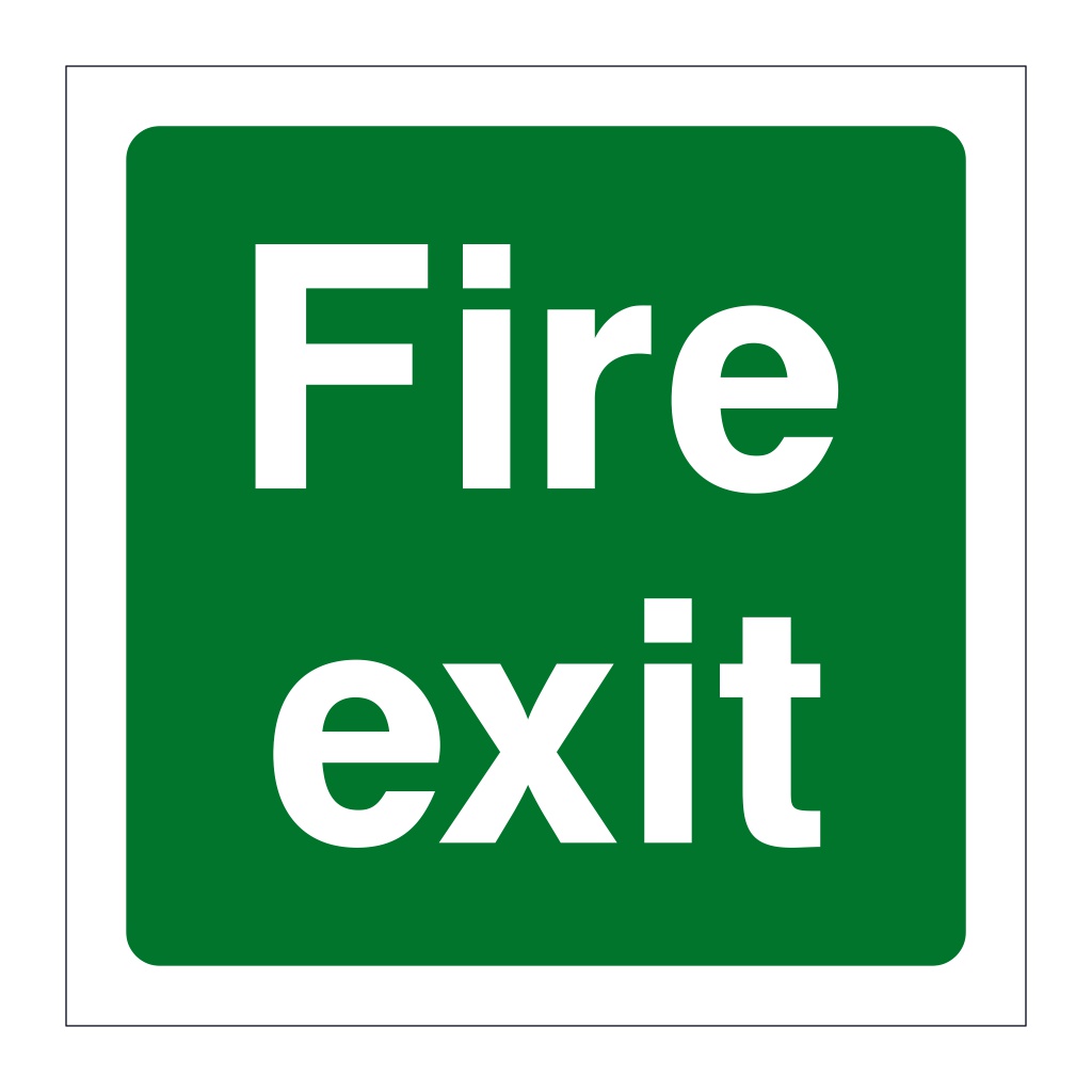 Fire exit sign