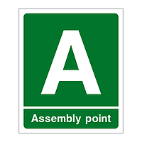 Assembly point A sign
