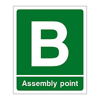 Assembly point B sign