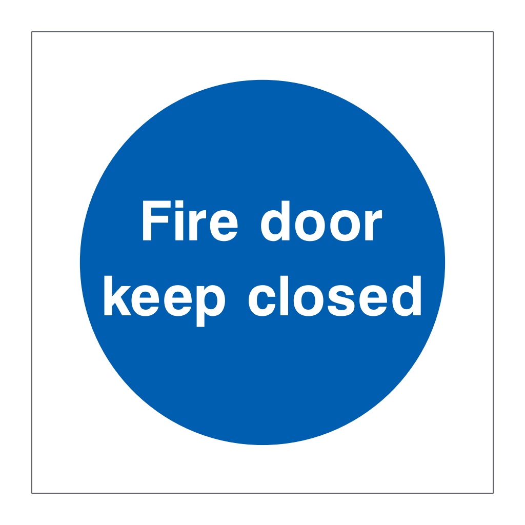 Fire door keep closed sign