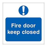 Fire door keep closed sign