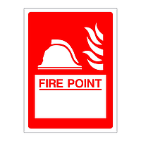 Fire point with blank space sign