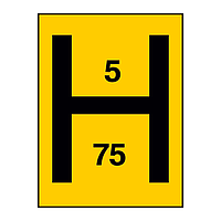 Hydrant marker 5/75 sign