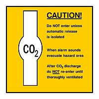 Caution CO2 sign