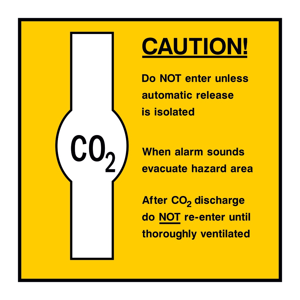 Caution CO2 sign