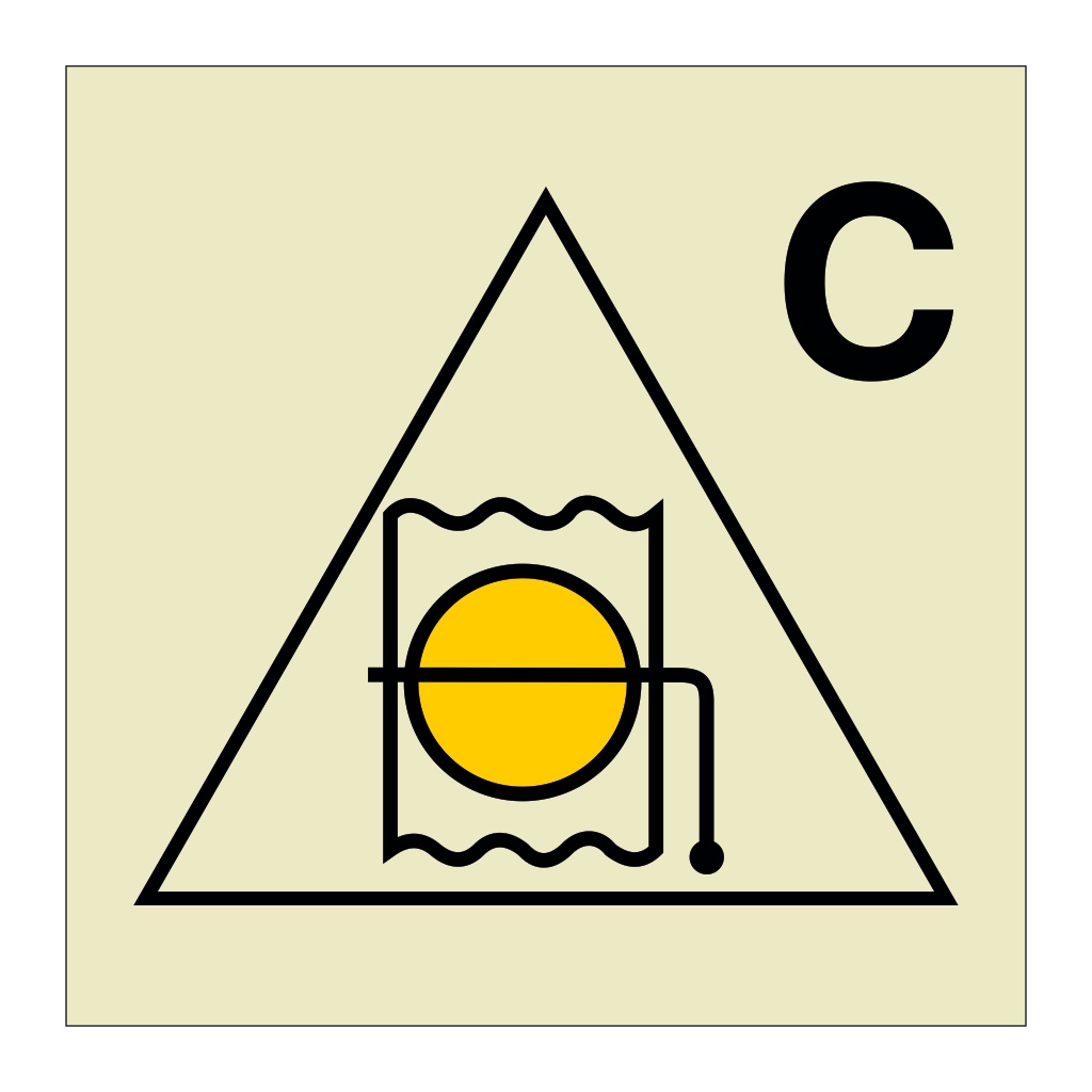 Remote control for fire dampers for cargo spaces (Marine Sign)