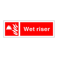 Wet riser sign