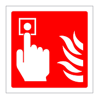 Fire alarm call point symbol only sign