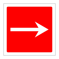 Fire arrow right sign