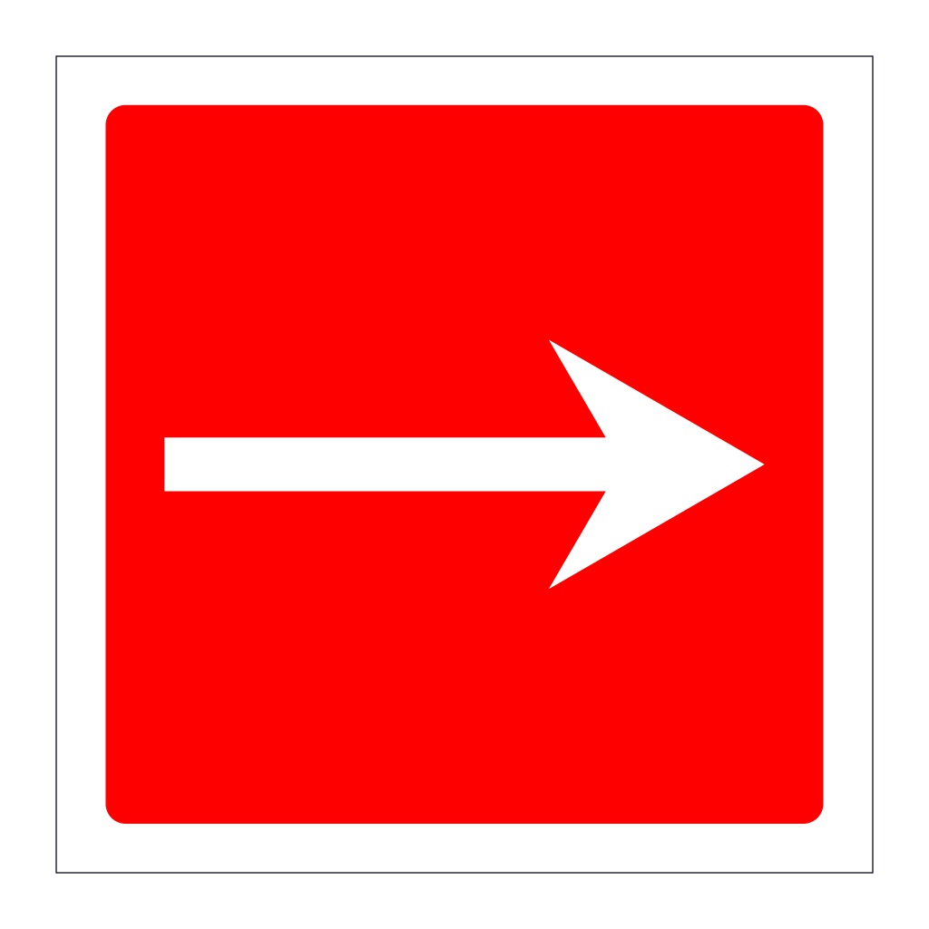Fire arrow right sign