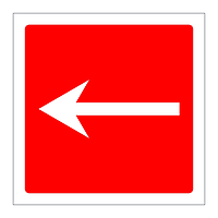 Fire with arrow left sign