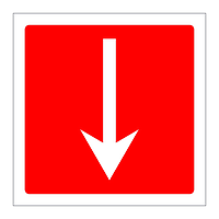 Fire arrow down sign