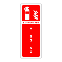 Fire Extinguisher missing sign