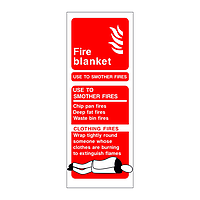 Fire blanket identification Sign