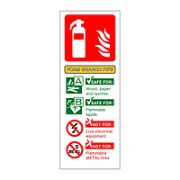 Foam branch pipe fire extinguisher identification sign