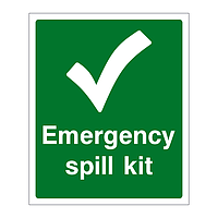 Emergency spill kit sign
