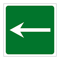 First aid arrow left sign