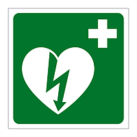 First Aid Defibrillator sign