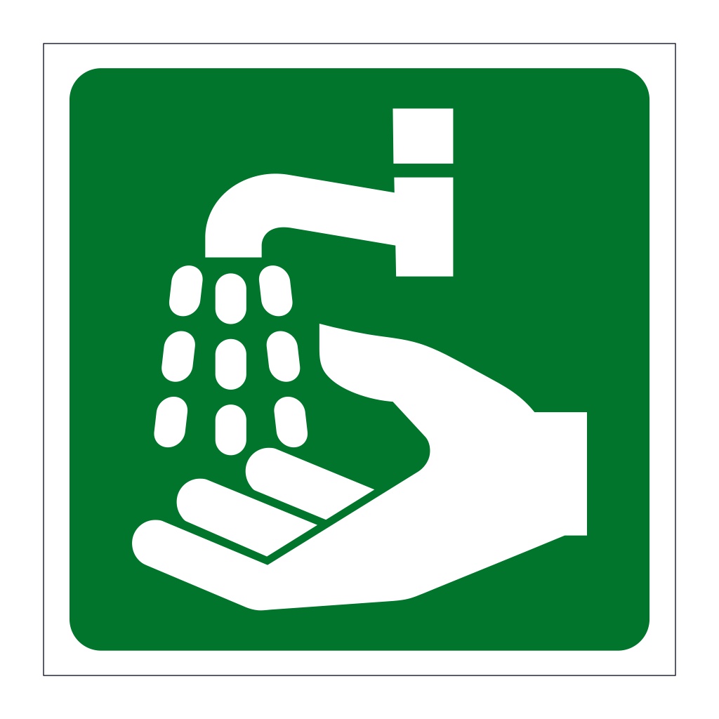 Wash your hands symbol sign