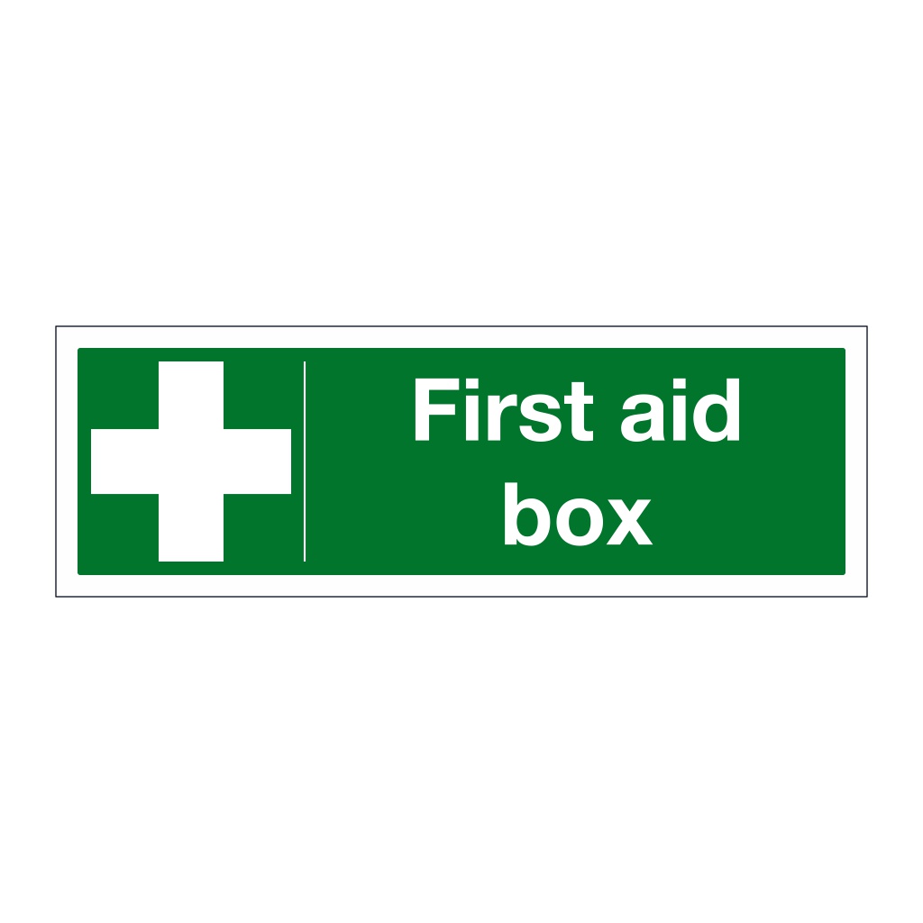 First aid box sign