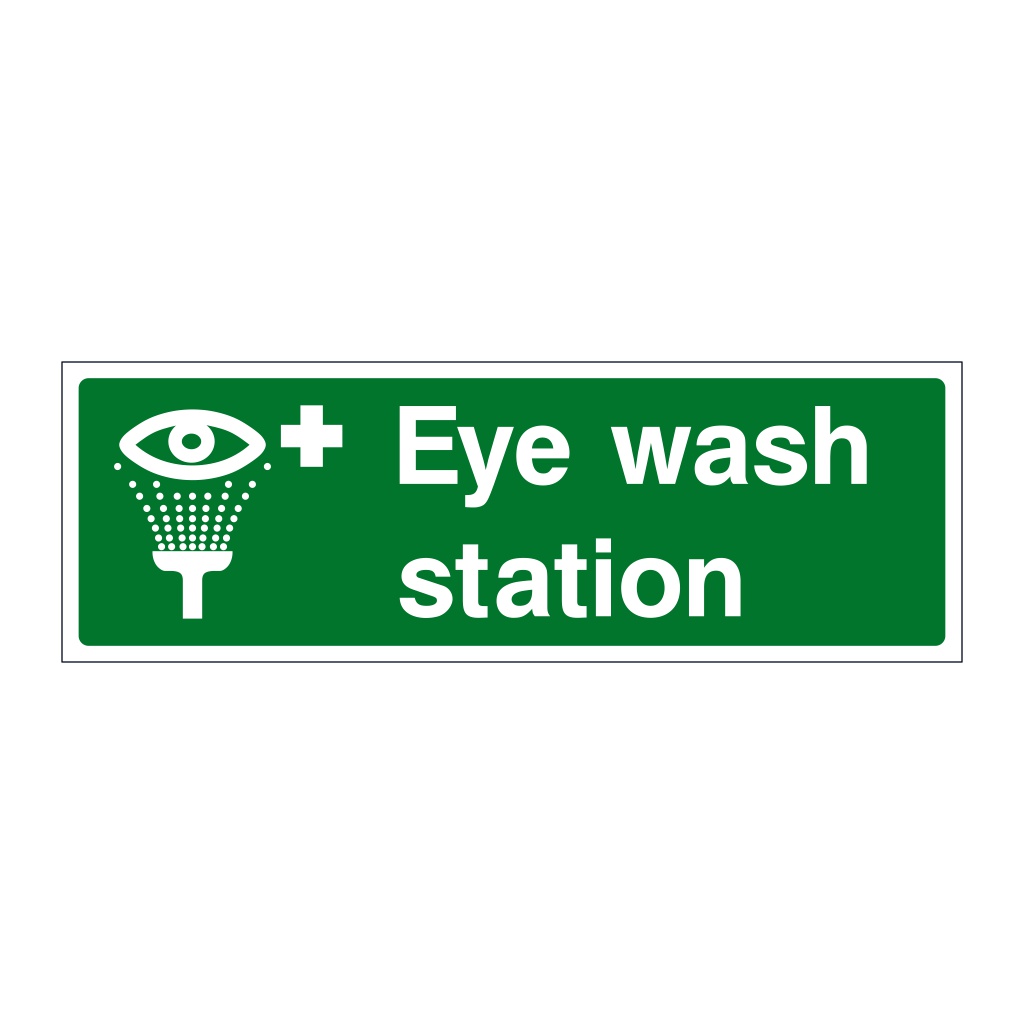 Eye wash station sign