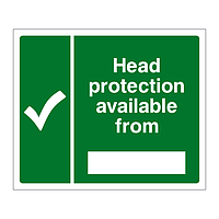 Head Protection available from sign
