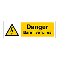 Danger Bare live wires sign