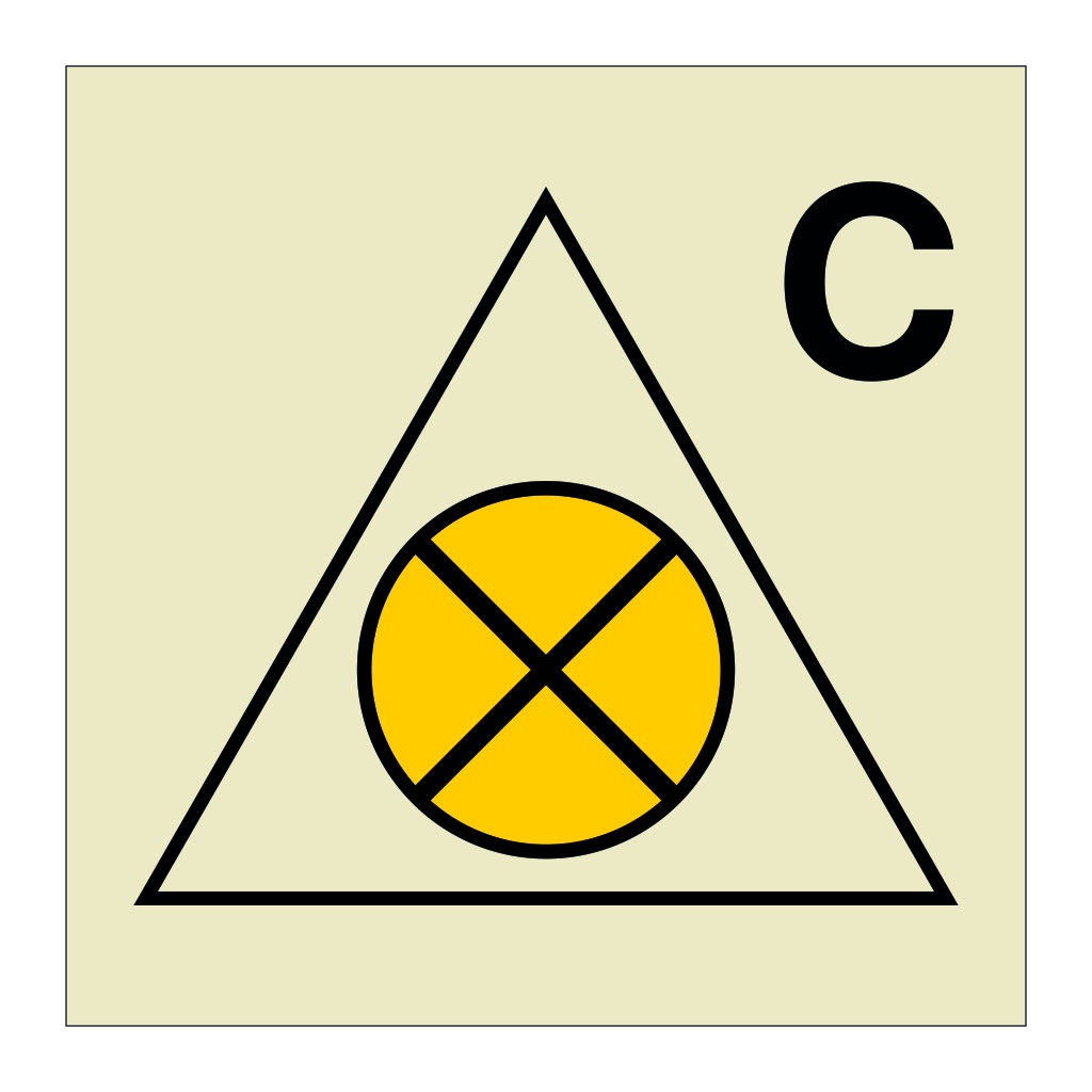 Ventilation remote control shut off for cargo spaces (Marine Sign)