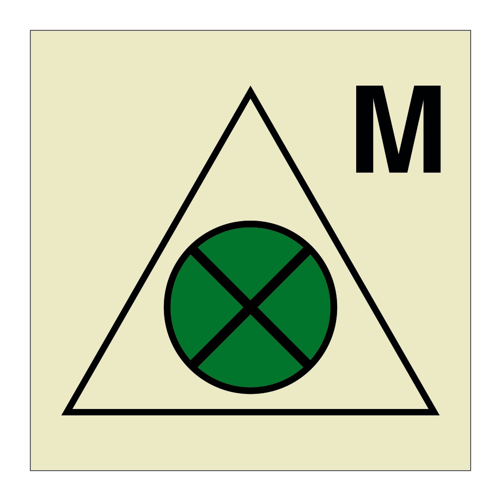 Ventilation remote control shut off for machinery spaces (Marine Sign)