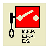 Remote control fire pumps or emergency switches (Marine Sign)