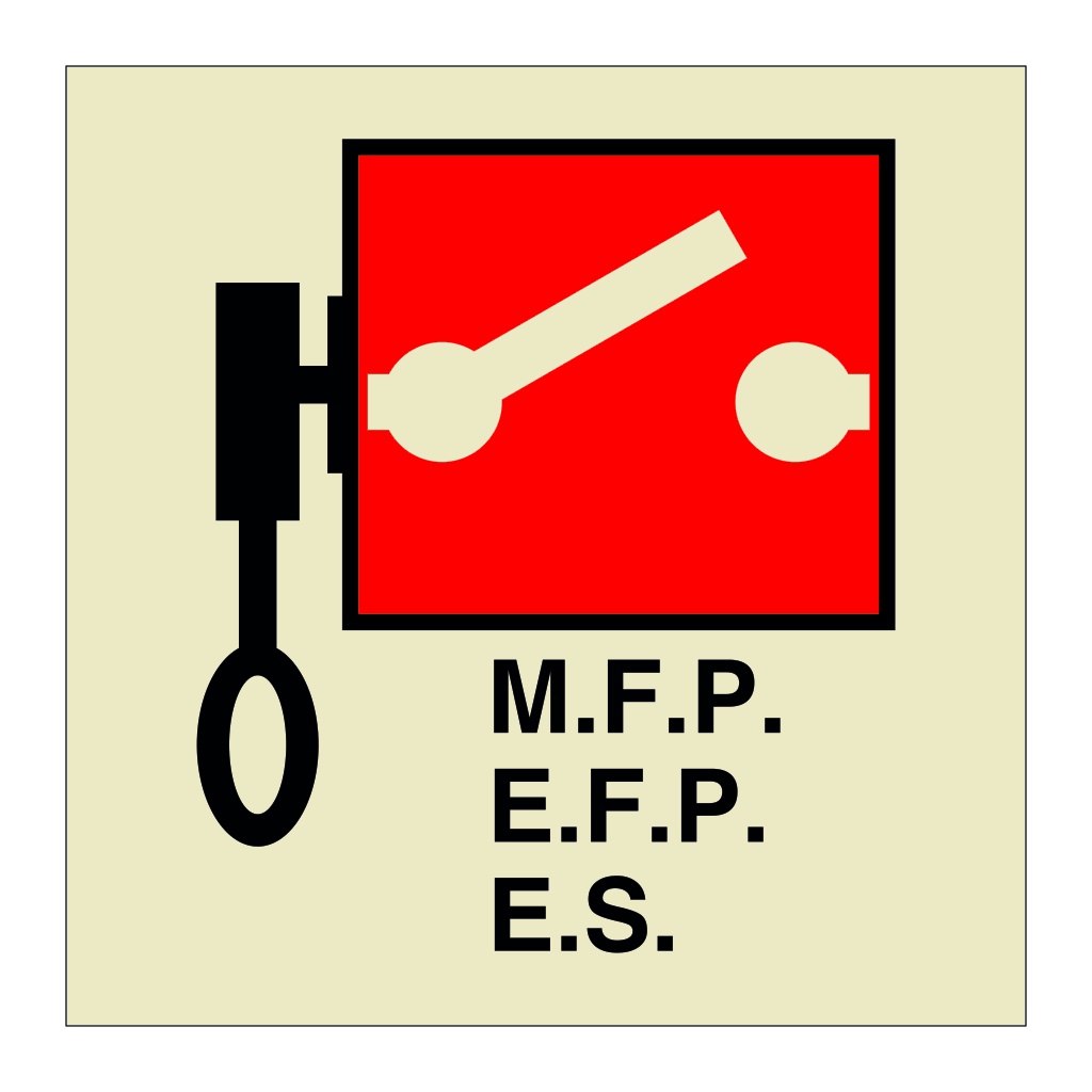Remote control fire pumps or emergency switches (Marine Sign)