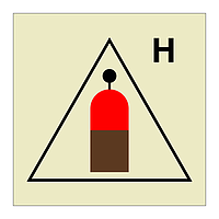 Halon gas remote release station (Marine Sign)