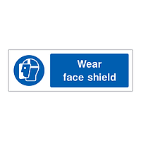 Wear face shield sign