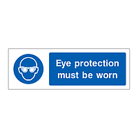 Eye protection must be worn sign