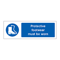 Protective footwear must be worn sign