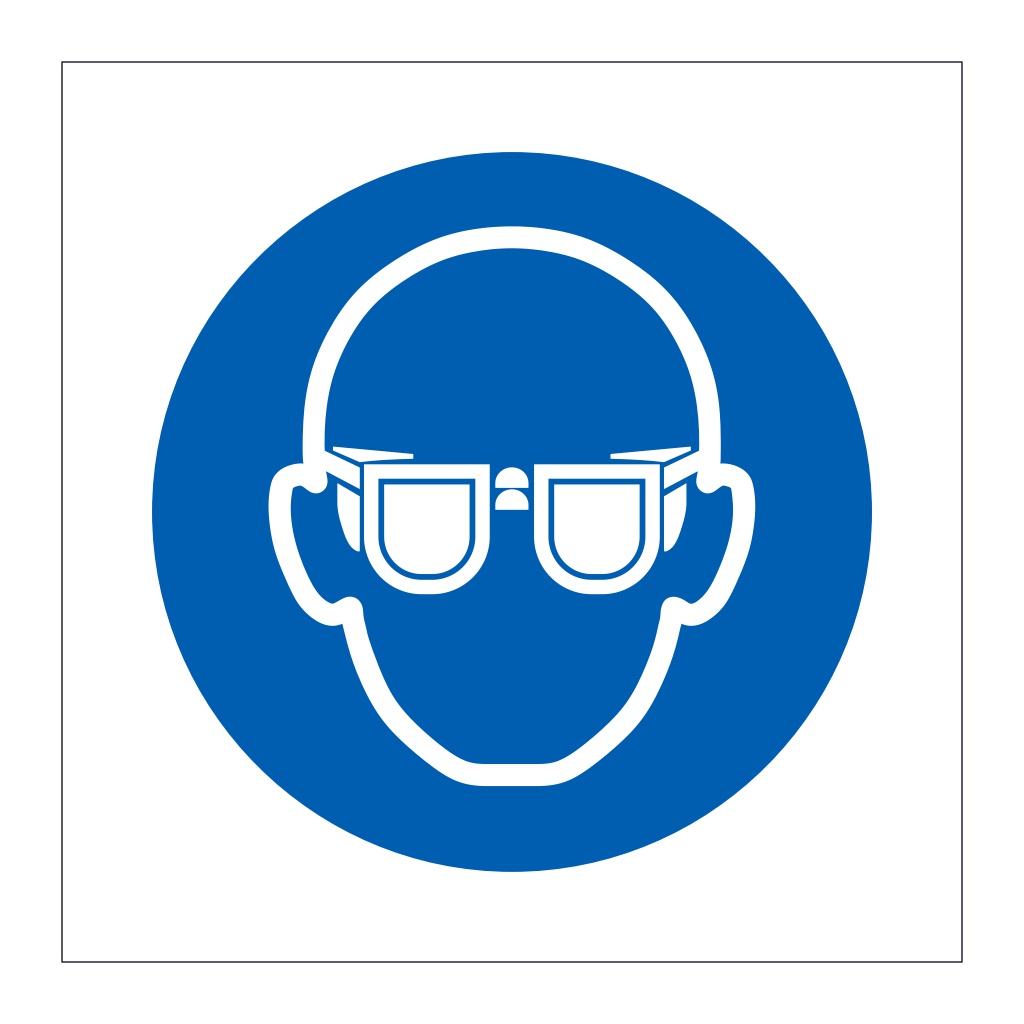 Eye protection symbol sign