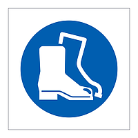 Protective footwear symbol sign