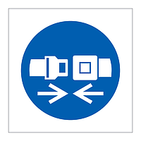 Safety belt symbol sign