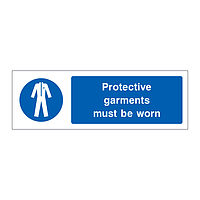 Protective garments must be worn sign