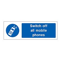 Switch off all mobile phones sign