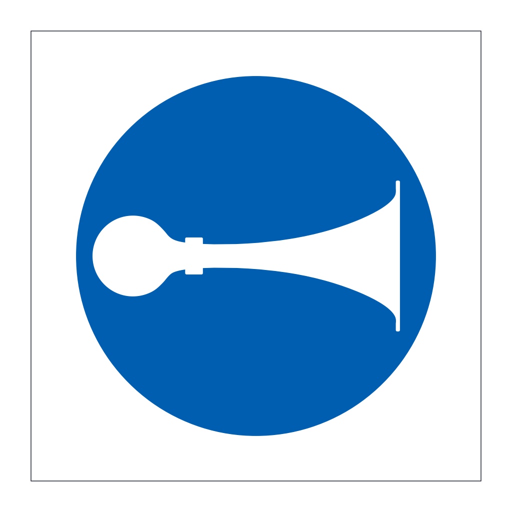 Sound horn symbol sign