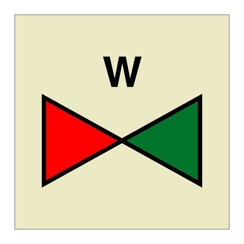 Fire main section valve (Marine Sign) | British Safety Signs