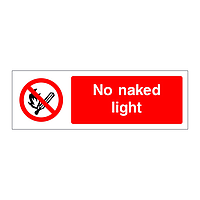 No naked light sign