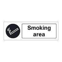 Smoking area sign