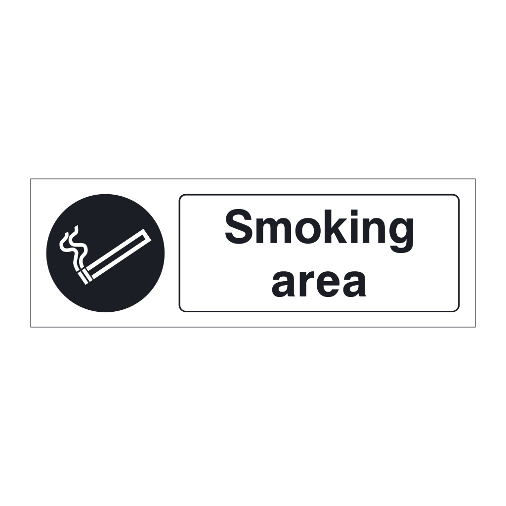 Smoking area sign