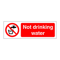 Not drinking water sign