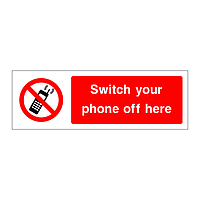 Switch your phone off here sign